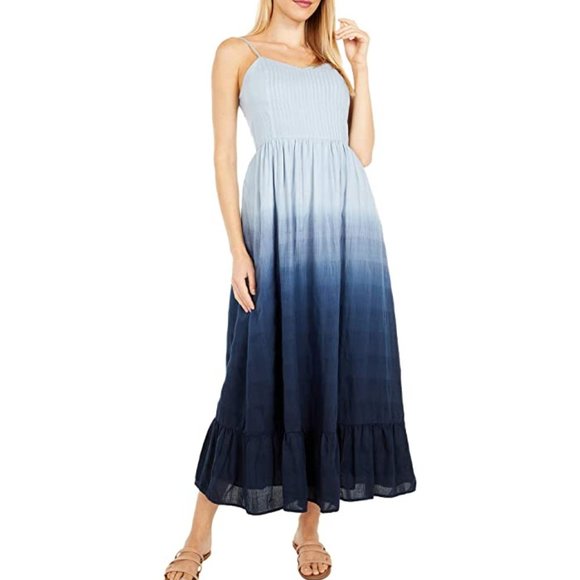 Madewell dip dye cami pintuck ruffle dress Clearance